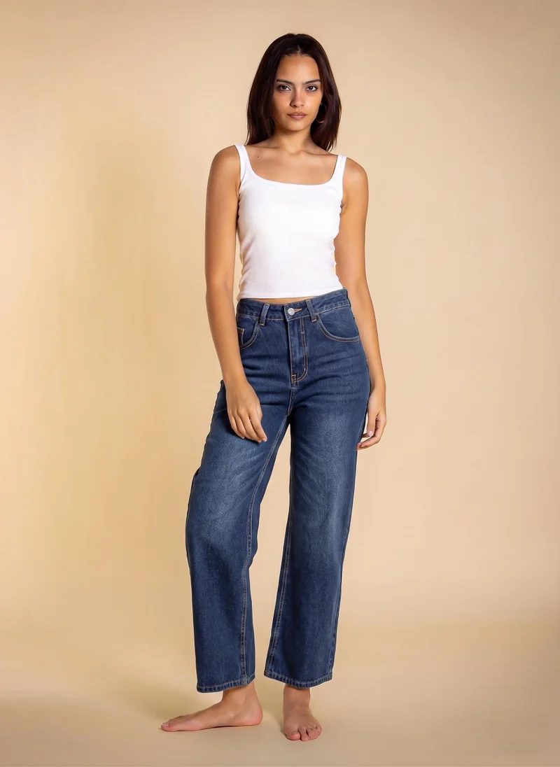 SHAPES HIGH-WAIST STRAIGHT LEG JEANS
