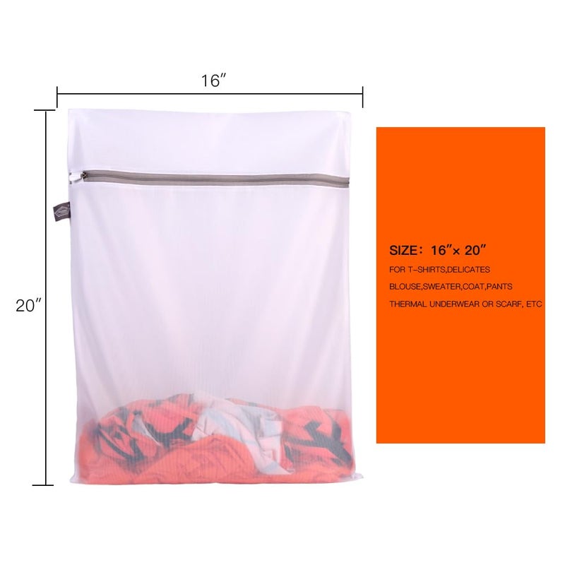 Kimmama Laundry Bag Mesh Wash Bags, Washing Machine Wash Bag, Net Washer Sack with Zipper, Dryer Pouch for Cleaning and Drying Cloths, Garment, Delicates, Intimates, Bra, Pant, Sock, Small Toys - Image 2