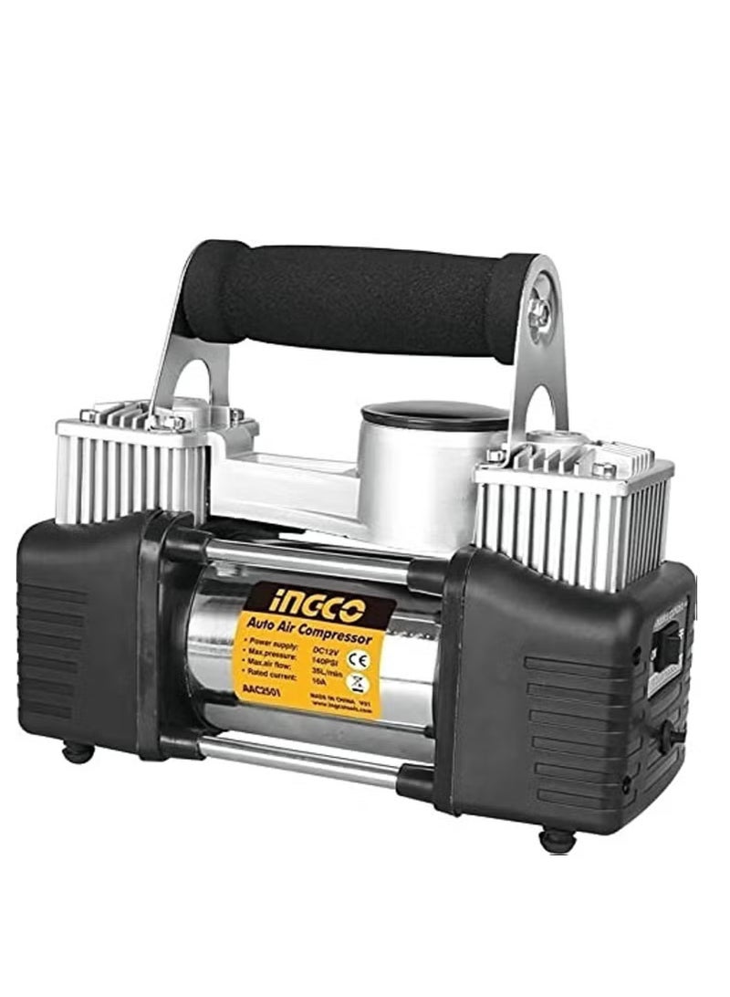 INGCO INGCO Digital Dual Cylinder 12V Car Air Compressor with Pressure Gauge  - Image 2
