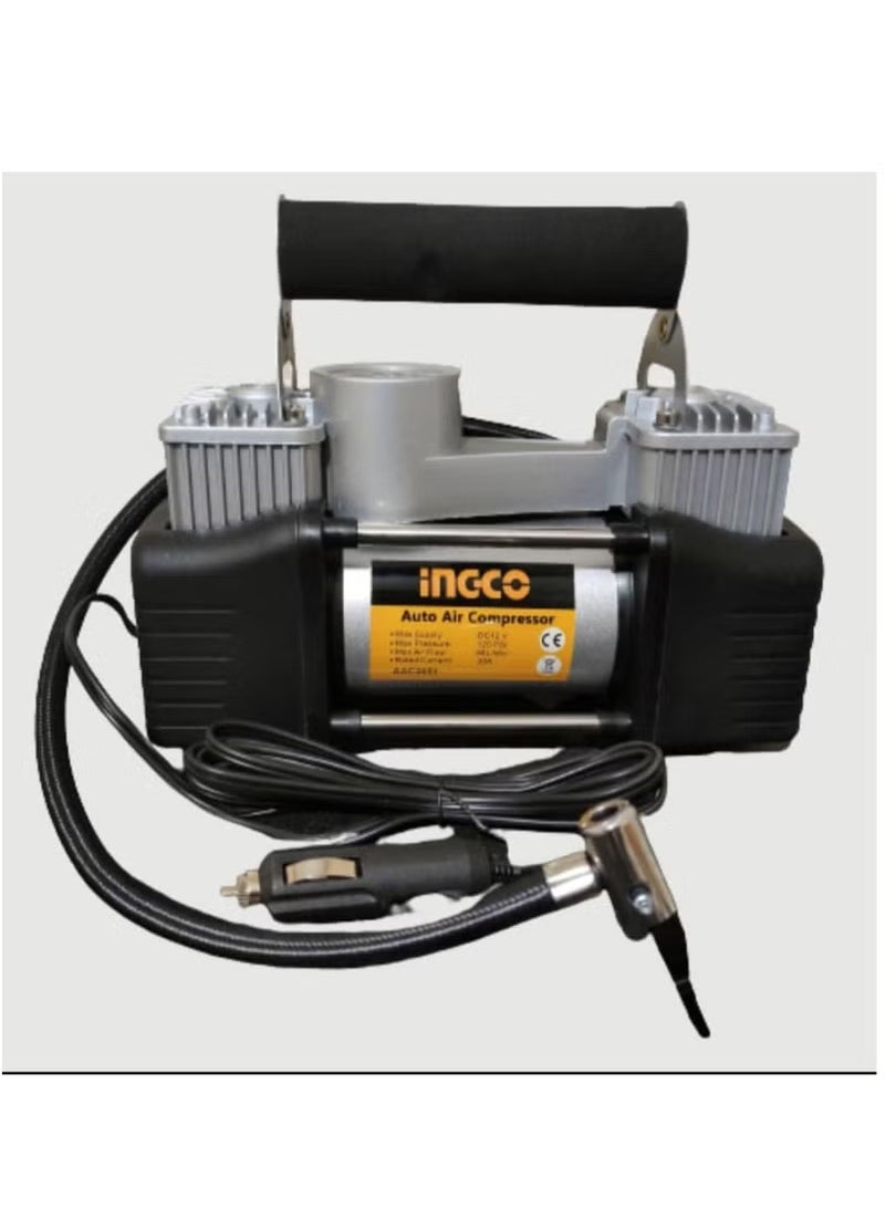 INGCO INGCO Digital Dual Cylinder 12V Car Air Compressor with Pressure Gauge  - Image 1