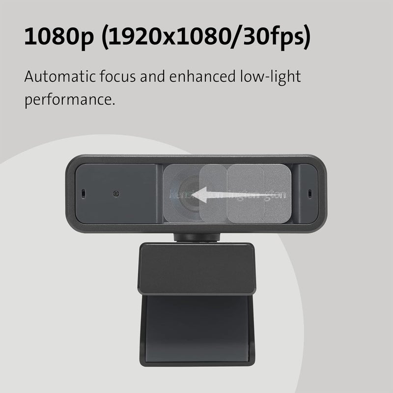 كاميرا ويب W2050 Pro بدقة 1080p مع تركيز تلقائي وميكروفون ستيريو مزدوج للمؤتمرات عبر الفيديو، تحكم برمجي، غطاء خصوصية، متوافقة مع Zoom/Skype/Teams والمزيد (K81176WW) - Image 3