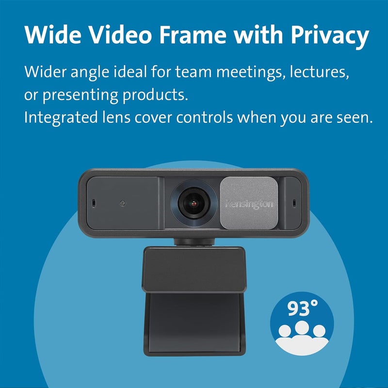 كاميرا ويب W2050 Pro بدقة 1080p مع تركيز تلقائي وميكروفون ستيريو مزدوج للمؤتمرات عبر الفيديو، تحكم برمجي، غطاء خصوصية، متوافقة مع Zoom/Skype/Teams والمزيد (K81176WW) - Image 2
