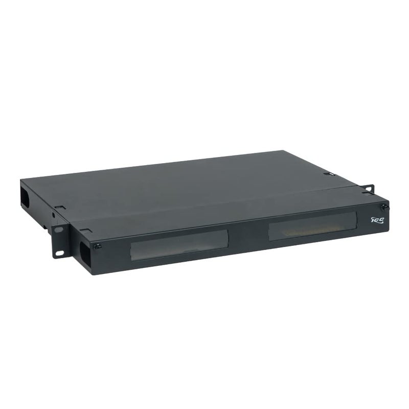 ICC 1U Fiber Optic Rack Mount Enclosure 3 Slots for LGX Compatible Adapter Panels or Cassettes Supports up to 72 Fibers Fits 19Inch Racks Secure Fiber Management Solution ICFORE31RM