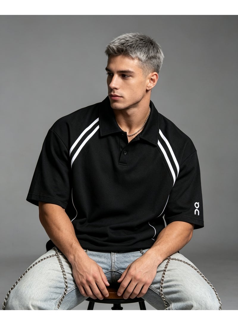 اون راننج On Running Shoulder-inserted parallel bars short-sleeved Polo men's and women's summer beaded cotton sports casual tops - Image 5