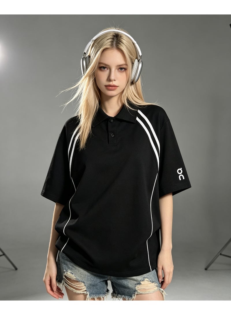 اون راننج On Running Shoulder-inserted parallel bars short-sleeved Polo men's and women's summer beaded cotton sports casual tops - Image 2