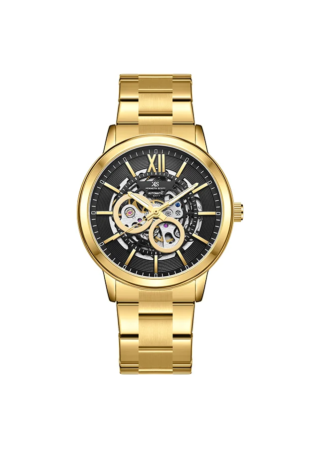 KENNETH SCOTT Men's Black  Dial Automatic  Watch - K24324-GBGB