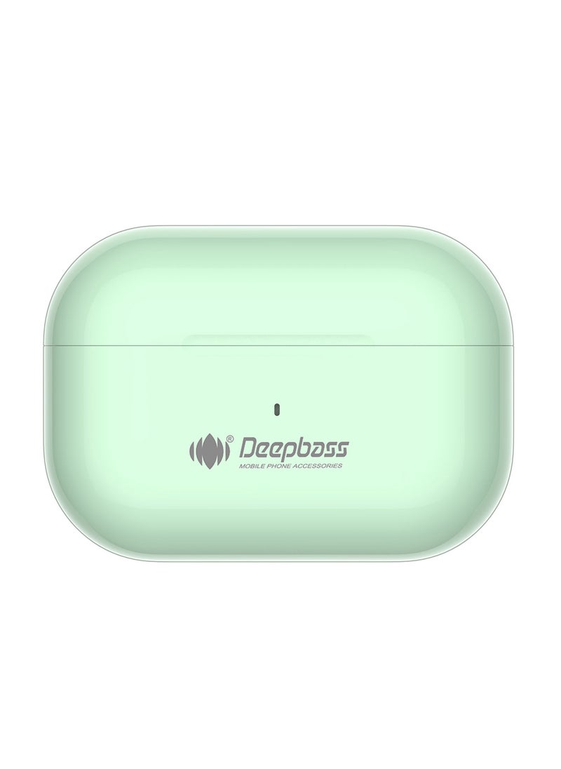 Deepbass - TWS-X1: StrongSignal™ Wireless Earbuds | ParticleSolve™ ANC | Android Developer Optimized | USB-C Fast Charge - Green - Image 1