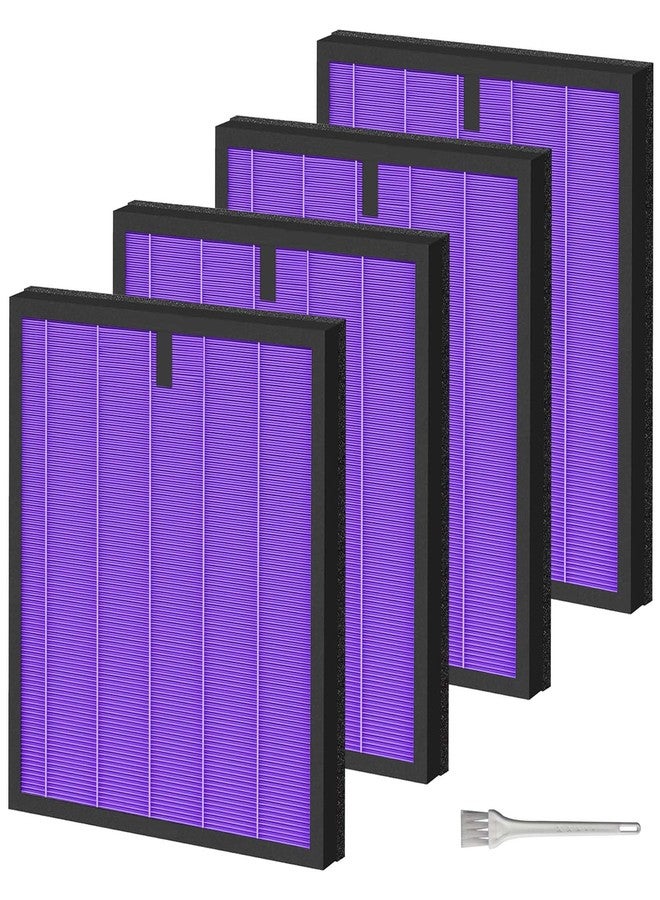 Cleangela 4 Pack HY4866 Air Purifier Replacement Filter for MORENTO HY4866, WESTHEY HY4866, YIOU M1 Air Cleaner Purifiers, HY4866 Filter Replacement Multifunction Version Air Purifier Filters + 1 Cleaning Brush - Image 1