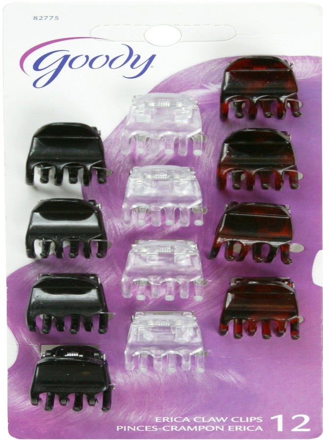 Goody مشبك شعر غوودي كلاسيك، 3 أسنان صغيرة، 12 قطعة (عبوة من 6) 