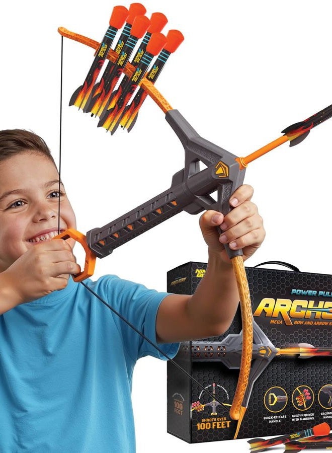 Ninja Blast Kids Bow and Arrow Archery Set - Coolest Toys for Boys Age 6, 7, 8, 9 Years Old, 10, 11 & 12 Year Old Boy Gifts - Cool Boy Toys Birthday Gift - Best Outdoor Kid Sports Play Toy - Image 1