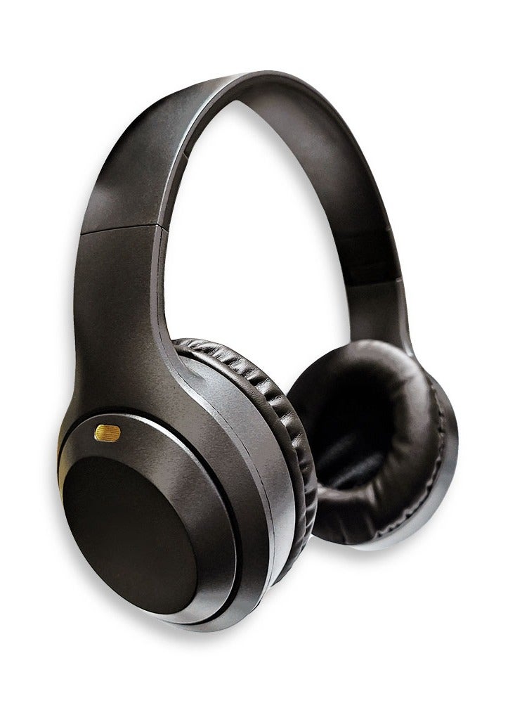 Bluetooth Headphone , Wireless Headset , Model JB27 , Bluetooth , Play Time 20 Hours , Battery 150mAh, External Built In Microphone, USB Type-C, Pure Bass Sound, Noise Cancelling (Brown)