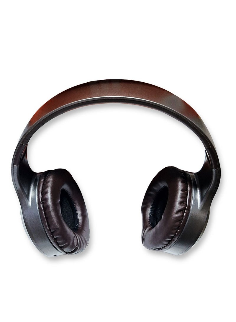 Bluetooth Headphone , Wireless Headset , Model JB27 , Bluetooth , Play Time 20 Hours , Battery 150mAh, External Built In Microphone, USB Type-C, Pure Bass Sound, Noise Cancelling (Brown)