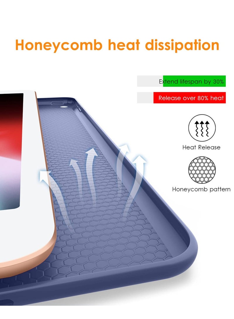 Case for Honor Pad X8 10.1 Inch, Auto Wake/Sleep, Comfortable Skin Touch, Slim Trifold Stand Protective Cover with Soft TPU Back, Dark Blue - Image 4