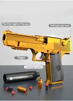 GROIC Toy Gun Soft Bullets,EVA Safety Soft Bullet Gun,Shooting Games Education Toy Model,Pistol Toy Foam Shock Wave Soft Bullet Game Gun,Shell Jump Design Toy Gun  - Image 3