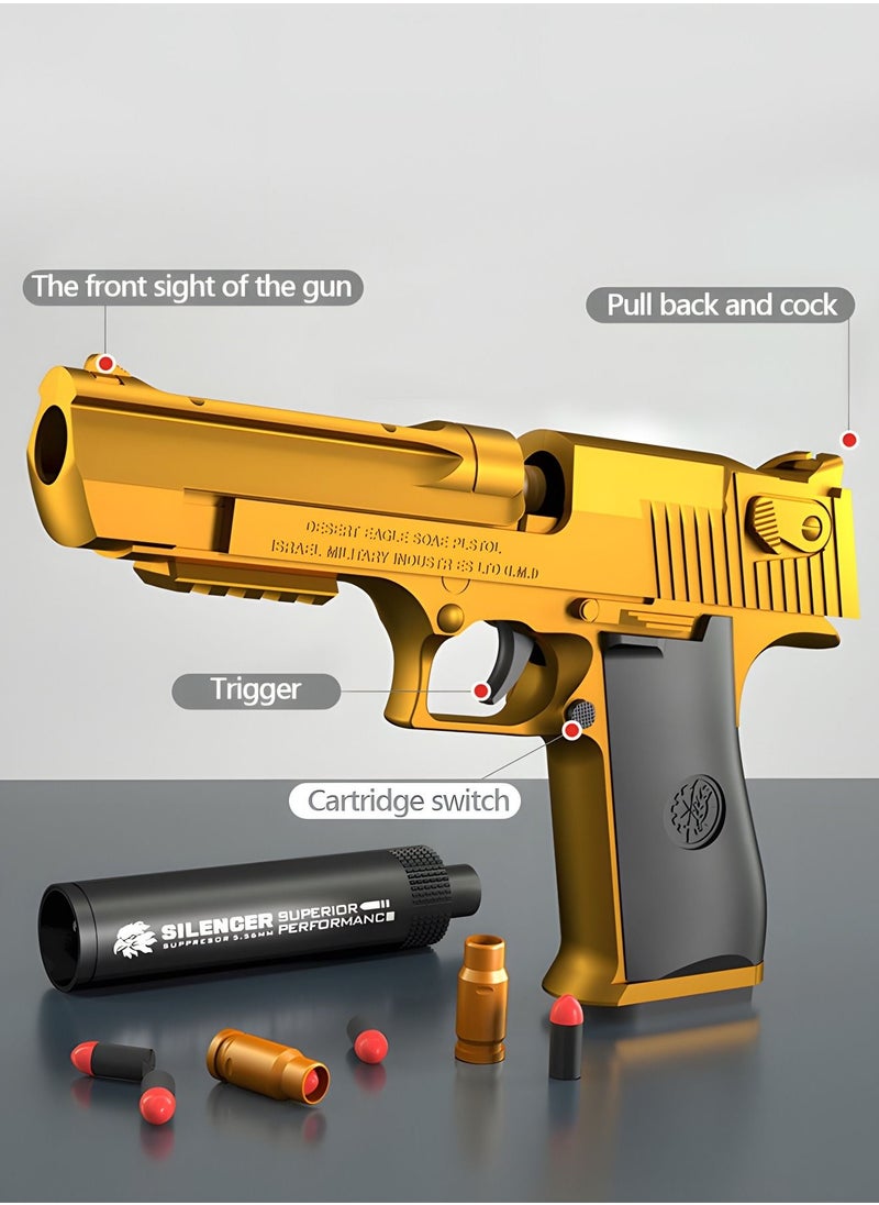 GROIC - Toy Gun Soft Bullets,EVA Safety Soft Bullet Gun,Shooting Games Education Toy Model,Pistol Toy Foam Shock Wave Soft Bullet Game Gun,Shell Jump Design Toy Gun - Image 1