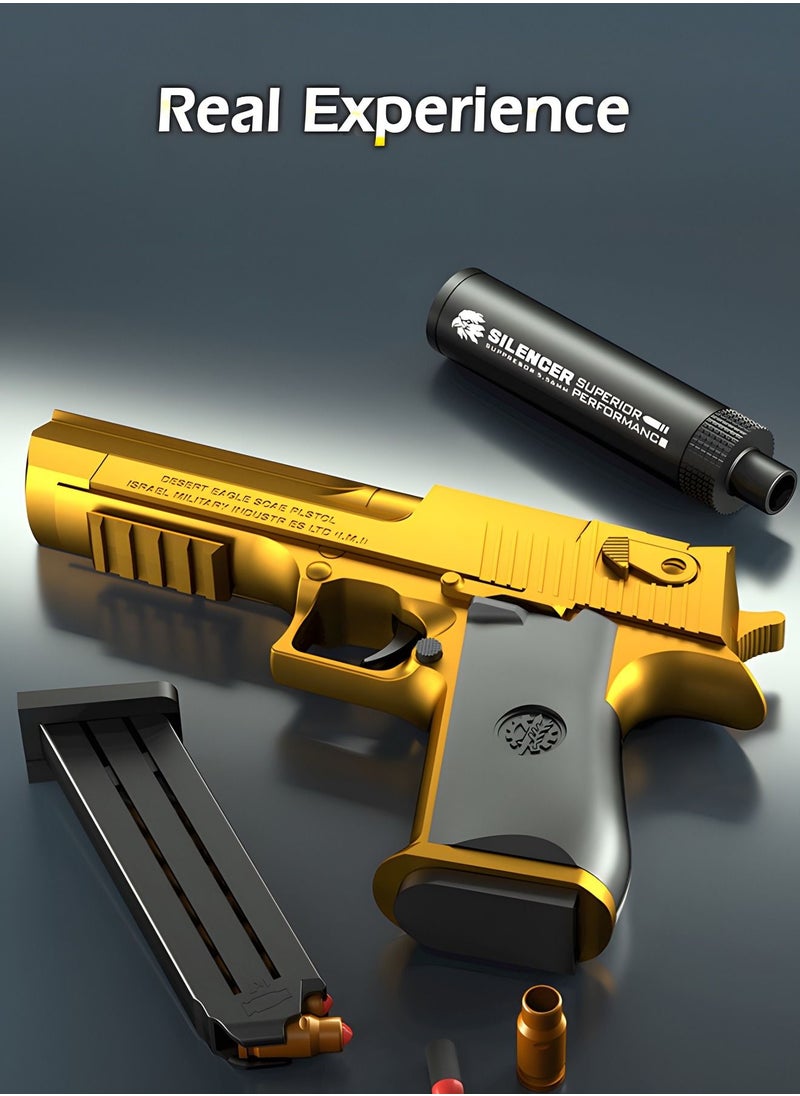 GROIC - Toy Gun Soft Bullets,EVA Safety Soft Bullet Gun,Shooting Games Education Toy Model,Pistol Toy Foam Shock Wave Soft Bullet Game Gun,Shell Jump Design Toy Gun - Image 1
