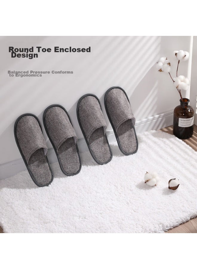 Forty thousand kilometers 40,000 Km Disposable Slippers Summer Thin Hotel Home Guest Non-slip Thick Slippers Sw7396 Gray 10 Pairs  - Image 3