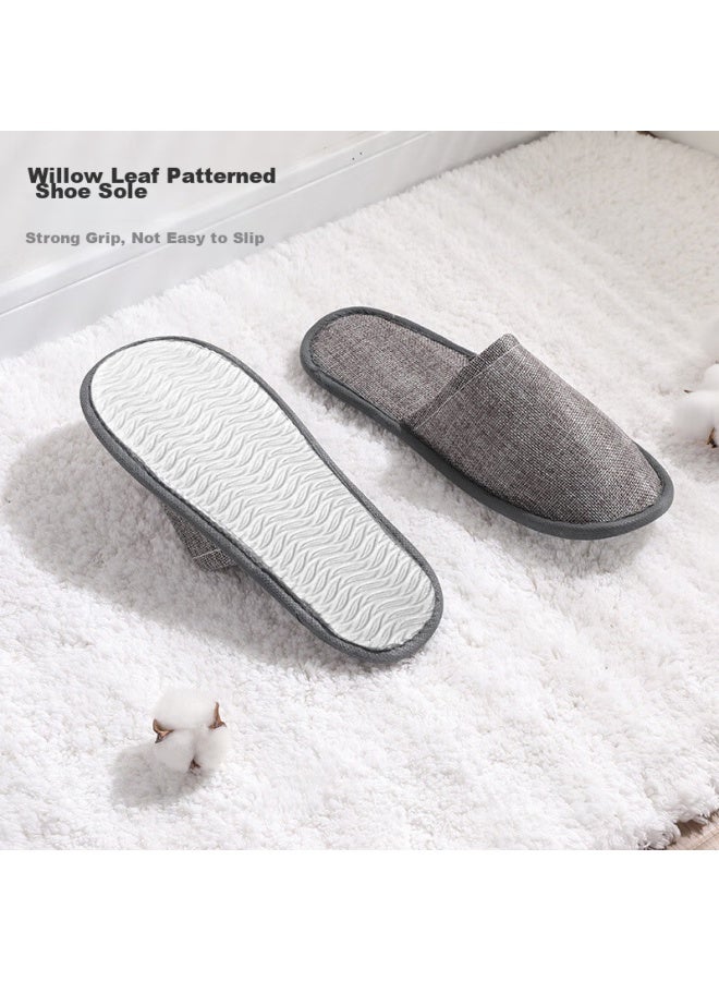Forty thousand kilometers 40,000 Km Disposable Slippers Summer Thin Hotel Home Guest Non-slip Thick Slippers Sw7396 Gray 10 Pairs  - Image 5