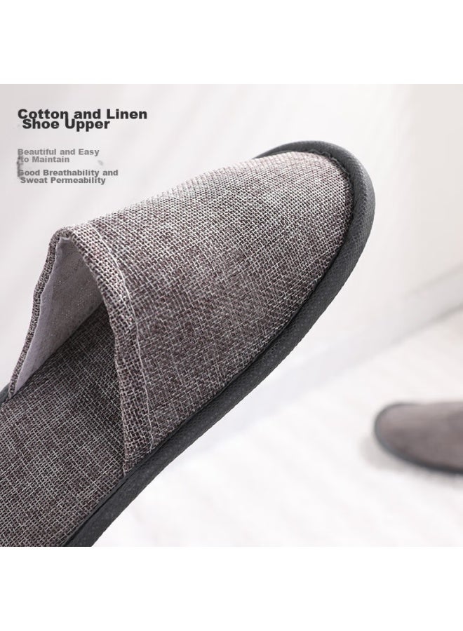 Forty thousand kilometers 40,000 Km Disposable Slippers Summer Thin Hotel Home Guest Non-slip Thick Slippers Sw7396 Gray 10 Pairs  - Image 4
