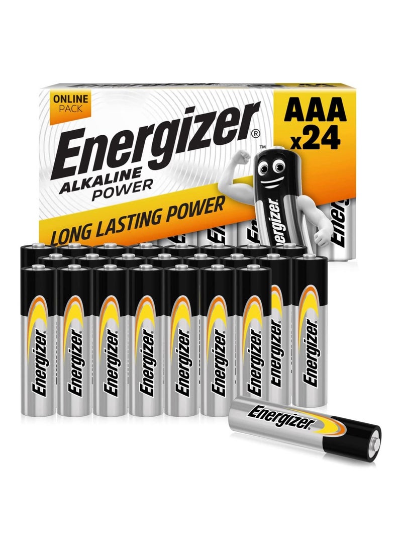 Energizer - Energizer AAA Batteries, Alkaline Power, 24 Pack, AAA Battery Pack - Noon Exclusive - Image 1