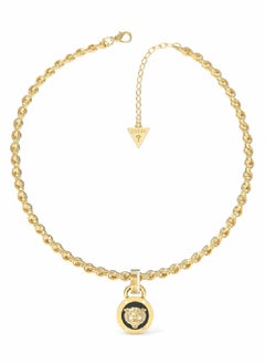 GUESS Black Coin Necklace 