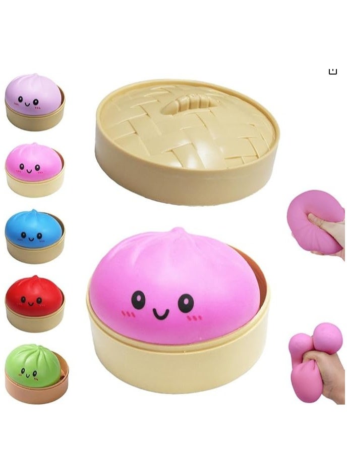 TOP ONE Dumpling Squishy Dumpling Stress Ball Steamed Stuffed Bun Stress Relief Squeezing Bun Toys For Halloween Project Tricking People Kid Playing - Image 1
