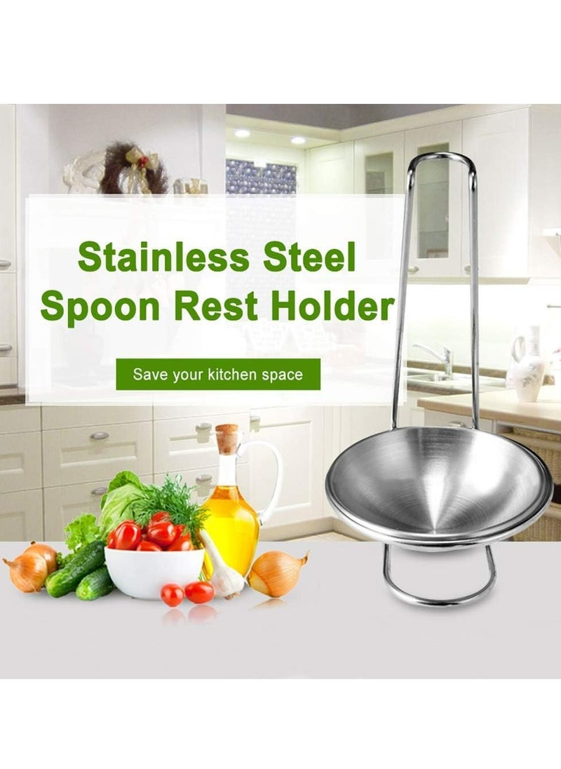 Oasisgalore 2Pcs Spoon Rest Holder Soup Ladles Holders Vertical Spoon Rack for Restaurant Kitchen  - Image 2