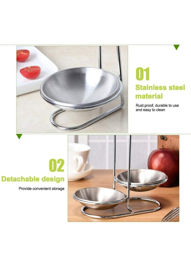 Oasisgalore 2Pcs Spoon Rest Holder Soup Ladles Holders Vertical Spoon Rack for Restaurant Kitchen  - Image 5
