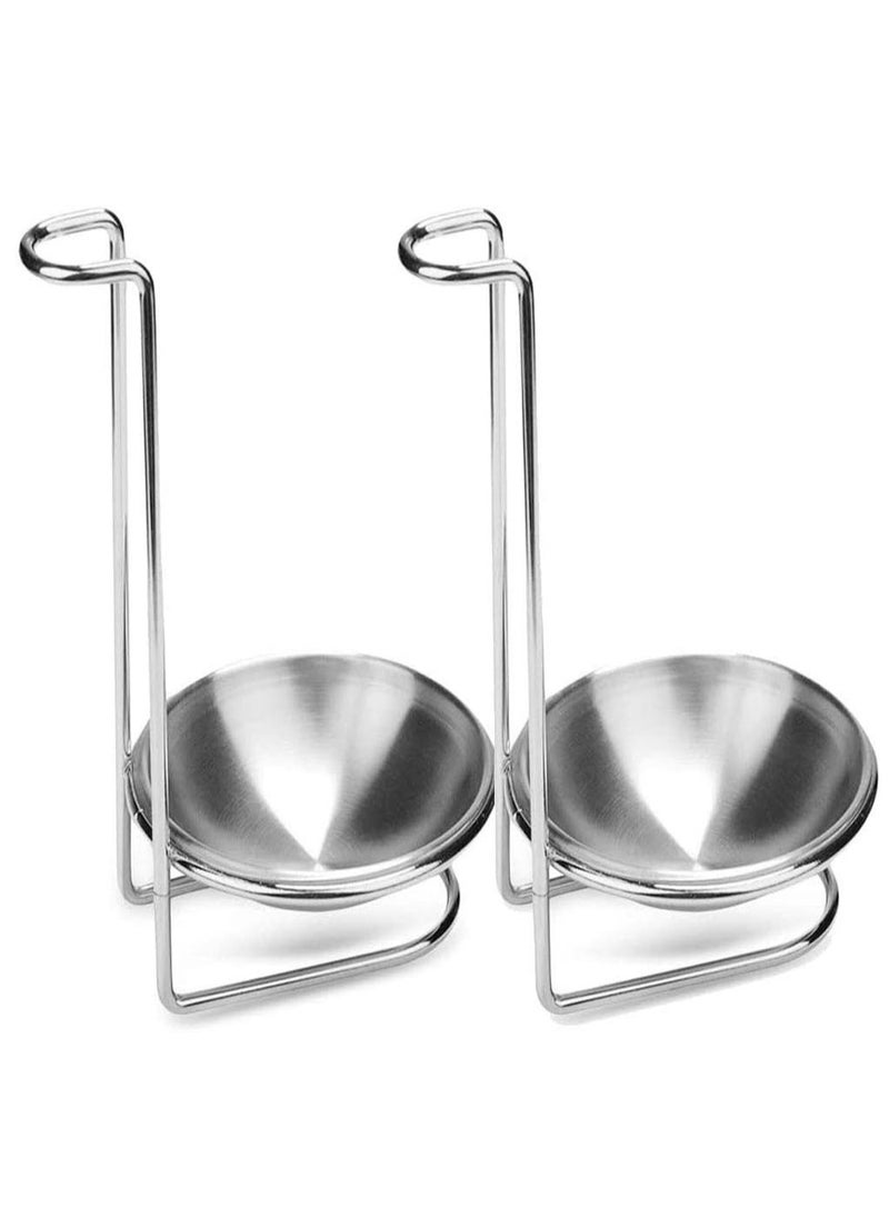 Oasisgalore 2Pcs Spoon Rest Holder Soup Ladles Holders Vertical Spoon Rack for Restaurant Kitchen  - Image 1