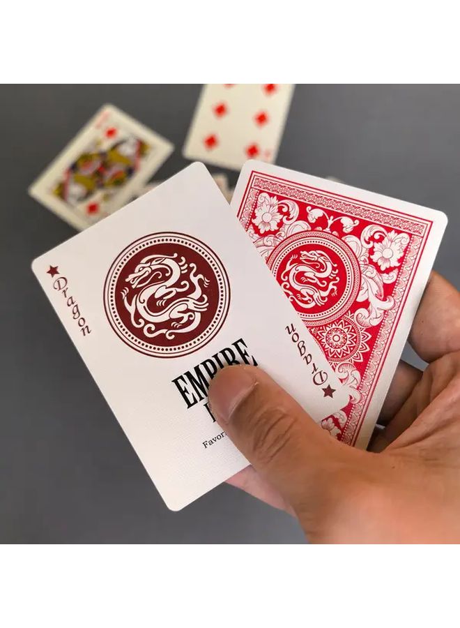 Premium Quality Dragon Playing Cards Set 2pcs Red And Blue For Practice Collection Gift - Image 5