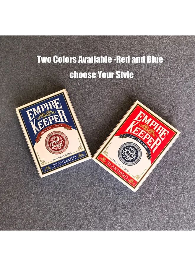 Premium Quality Dragon Playing Cards Set 2pcs Red And Blue For Practice Collection Gift - Image 4