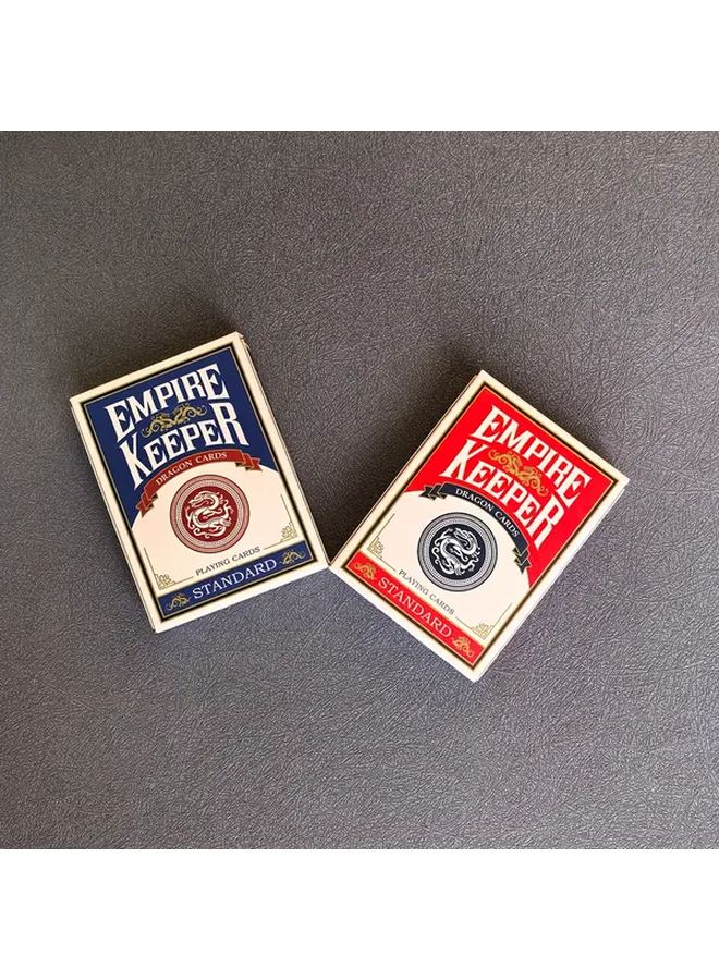 Premium Quality Dragon Playing Cards Set 2pcs Red And Blue For Practice Collection Gift - Image 1