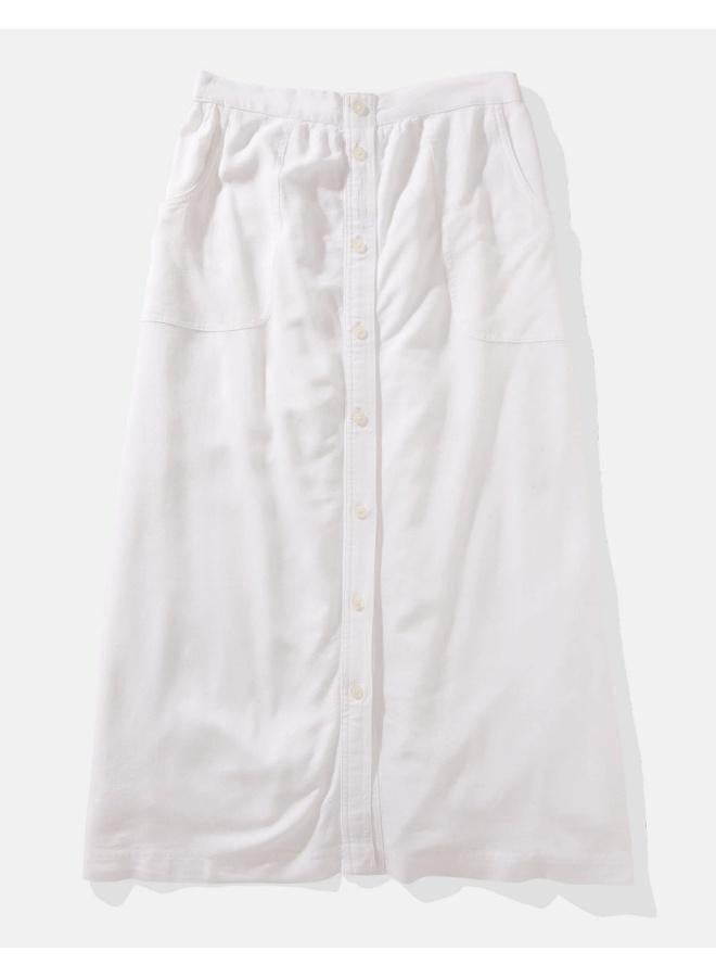 American Eagle High Waist Front Button Skirt - Image 3