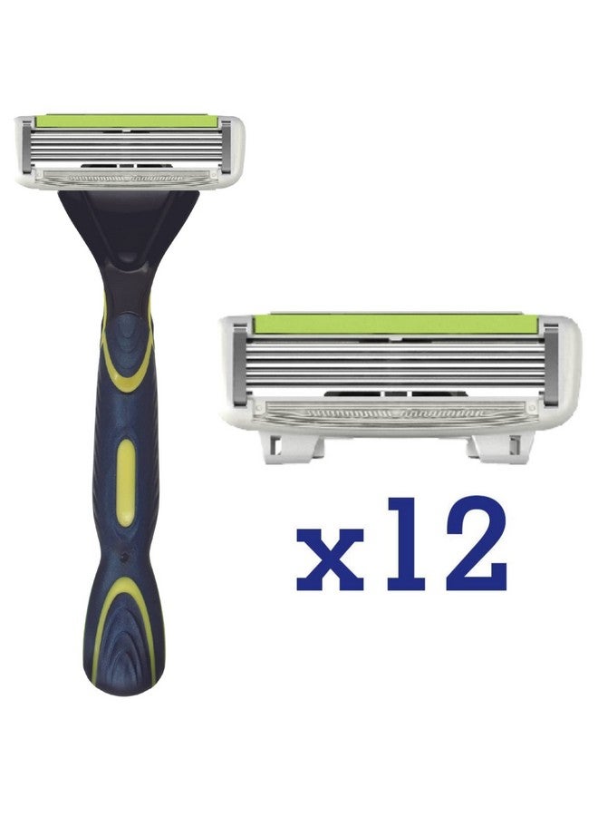 Shavemob Havemob 6Blade Men'S Razor Kit (Flex Head Handle + 12 Refills) The Caveman Shaving Kit - Image 3