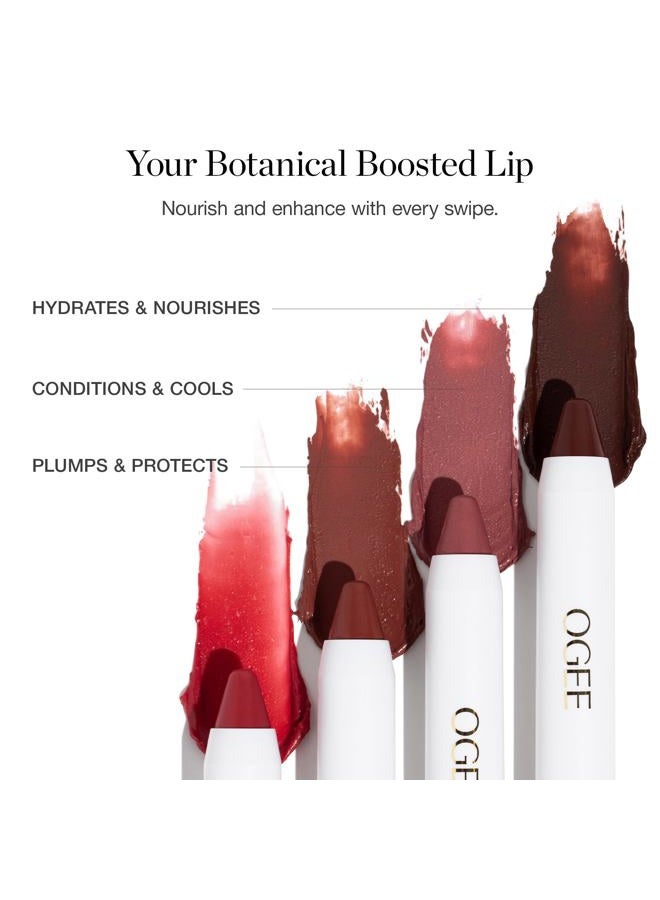 OGEE Tinted Sculpted Lip Oil - Lip Stain Made with 100% Organic Coconut Oil, Jojoba Oil, and Vitamin E - Best as Lip Balm, Lip Color or Lip Treatment - BEGONIA - Image 5