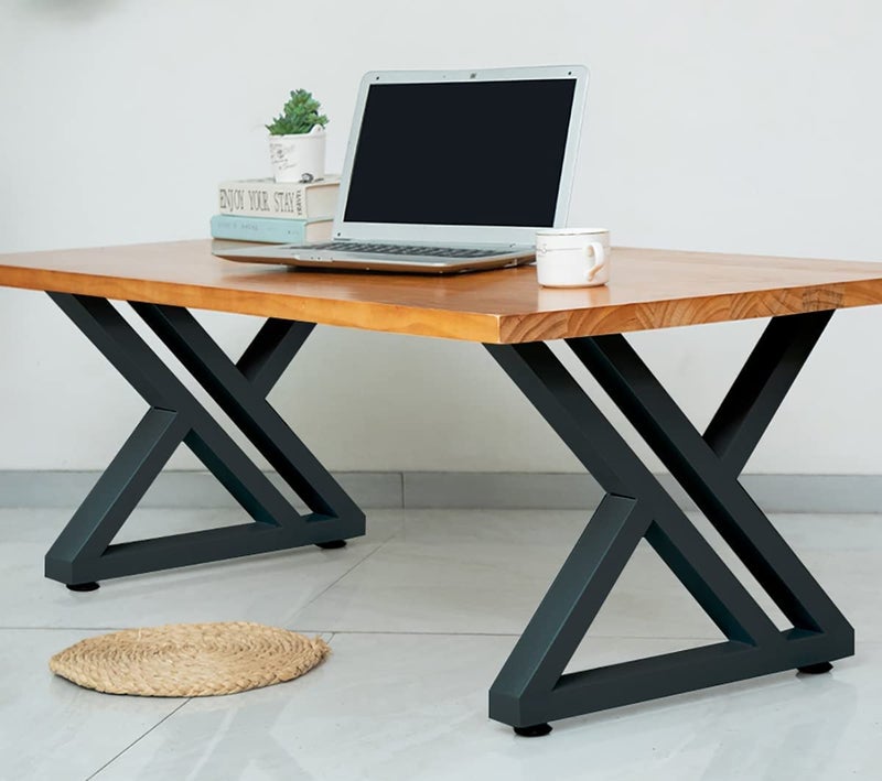 Dcloud Metal Table Legs Heavy Duty Desk Legs Furniture Legs for Dining Table Cast Iron Legs Computer Desk Legs Office Desk Legs Mini Z Shape - Image 2