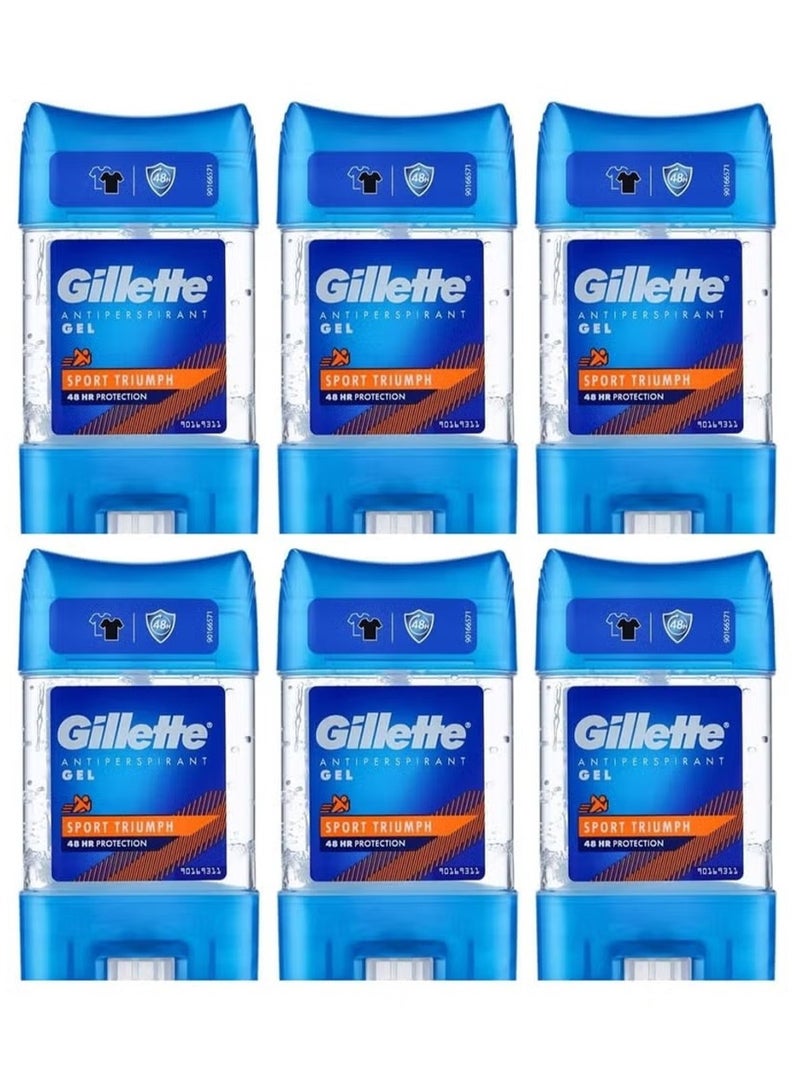 جل مضاد للتعرق سبورت تريومف حماية تدوم 48 ساعة 70 مل (عبوة من 6 قطع) - Image 1