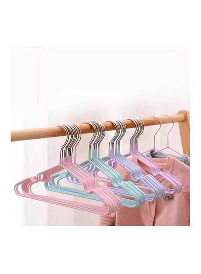 Stainless Steel Coated Hanger, 10 Pieces Multicolor - Image 1