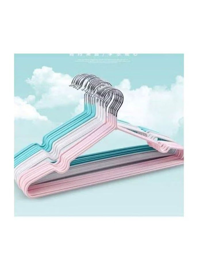 Stainless Steel Coated Hanger, 10 Pieces Multicolor - Image 2