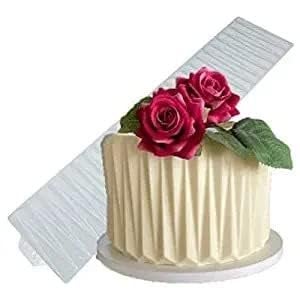 MoldBerry Silicone Origami Wave Design Sheet Mould for Cake Decorating Tools Fondant Garnishing Sheet Moulds for Cake Making Wave Pack of 1 - Image 1