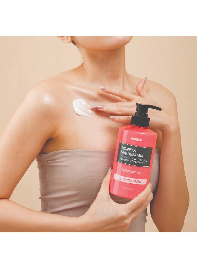 KUNDAL Honey & Macadamia Body Lotion - White Musk 500ml - Image 3
