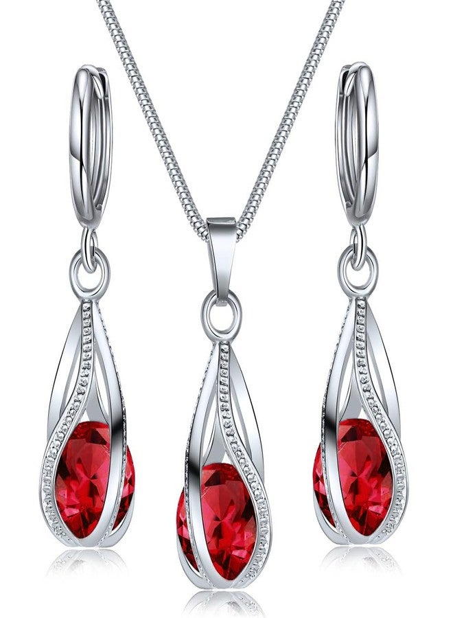 IFKM Silver Jewelry Sets for Women Rhinestone Crystal CZ Bridal Bridesmaid Accessories Necklace Earrings set for Wedding Prom Anniversary Birthday Gifts, Alloy Steel, Cubic Zirconia - Image 1
