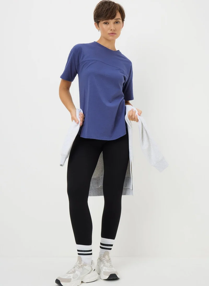 Matalan Dark Blue Longline T-shirt