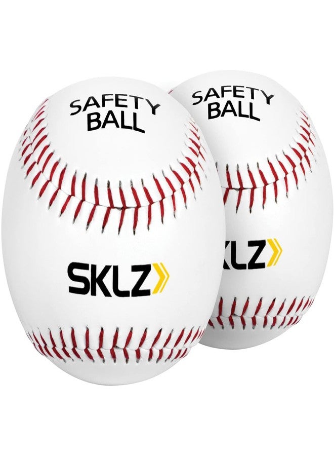SKLZ Soft Cushioned Safety Baseballs, 2 Pack, White Pearl - Image 1