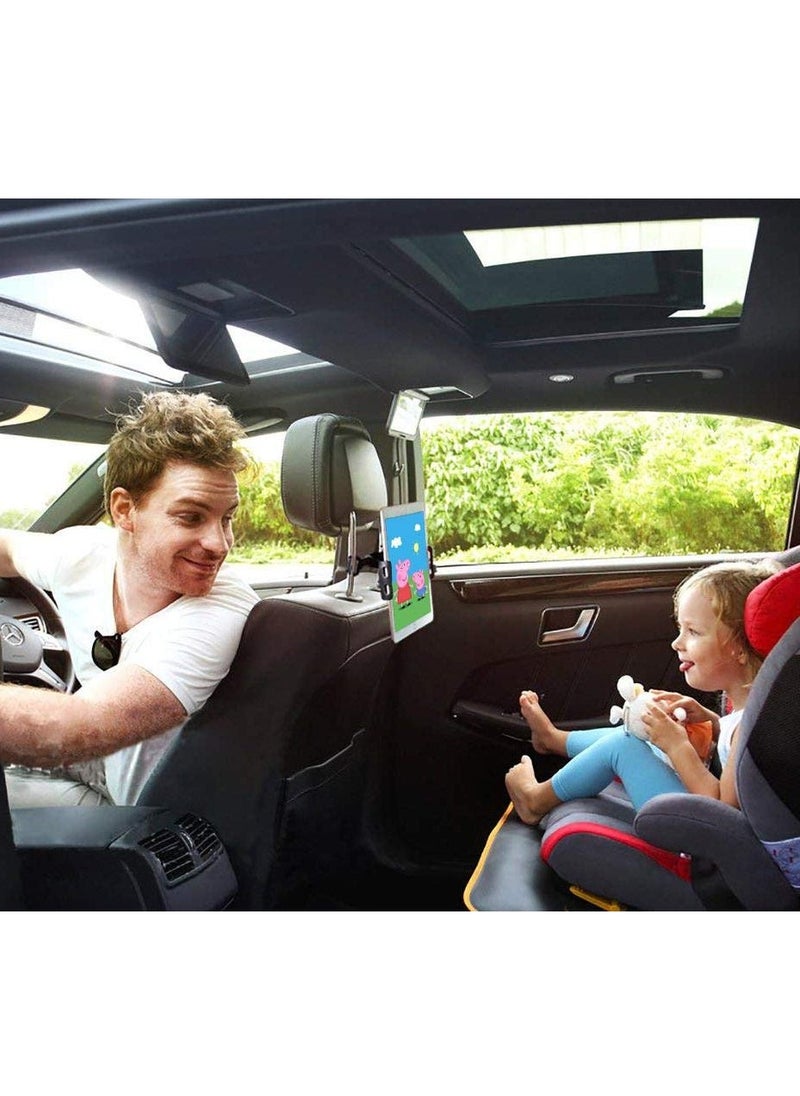 Car Headrest Mount For Tablet 360 Degree Adjustable Car Backseat Holder 11 Inch