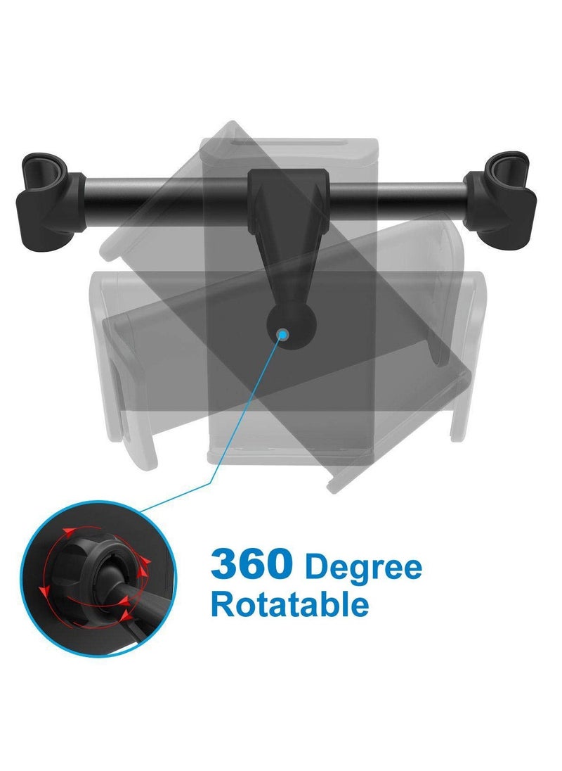 Car Headrest Mount For Tablet 360 Degree Adjustable Car Backseat Holder 11 Inch
