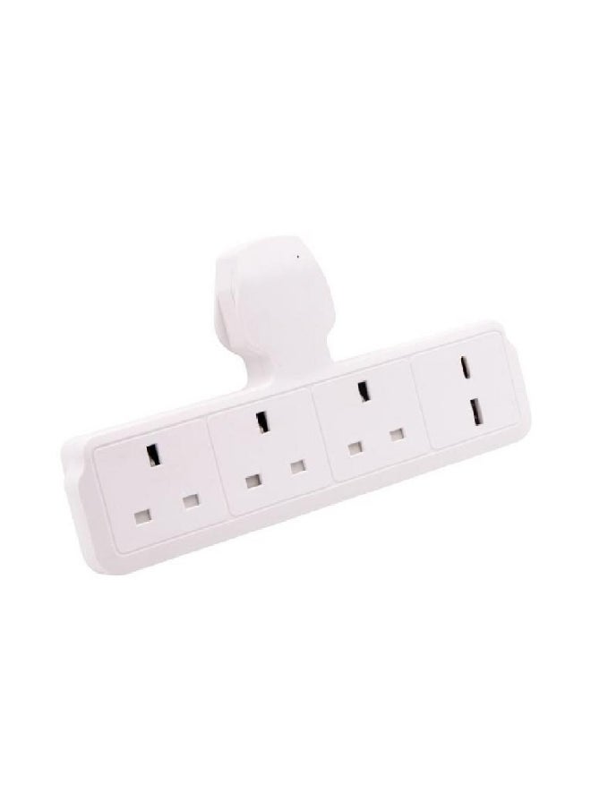 HOMEBEST 3-Way Socket Power Adapter with 2-USB Port White 47 x 29.5 x 30.5 cm AU213USB-C-W  - Image 3