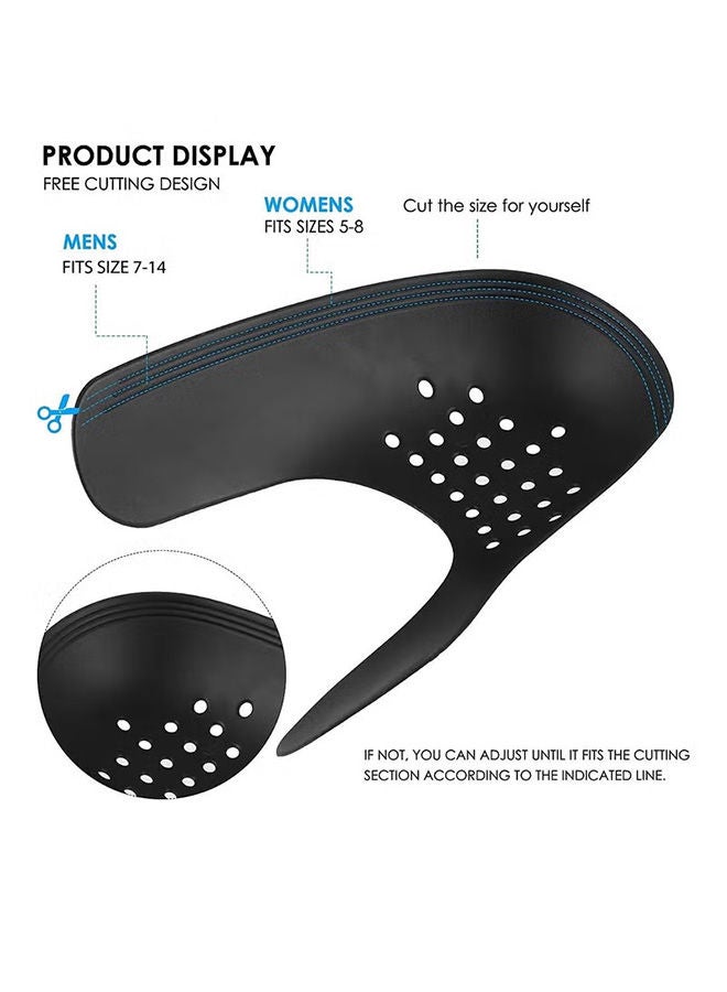 S-Color 3 Pairs Shoe Crease Protector, Shoes Anti Wrinkle Shields, Toe Box No Creases Reduce, Insert Stopper Gaurds Preventer Feilds Against for Running Casual Shoes Black - Image 4