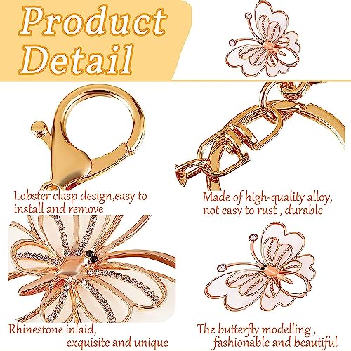 Fapiwen Butterfly Keychain, Cute Key Chain, 1 Set Butterfly Gift, Key Chain For Girls, Stylish Keychain For Bike, Car Key Chain, Bag Charms For Sisters & Friends - Image 3