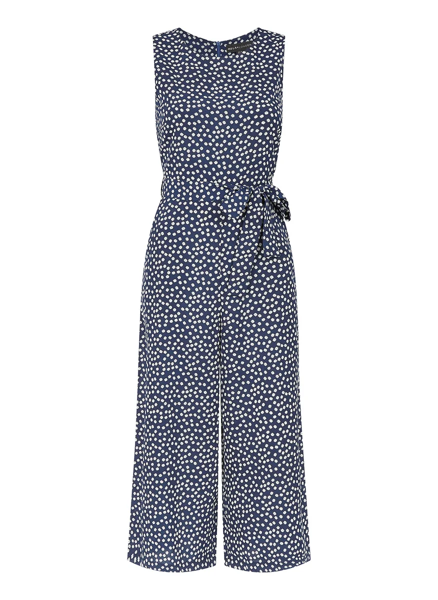 ميلا لندن Ditsy Daisy Sleeveless Culotte Jumpsuit